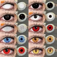 ราคา คอนแทคเลนส์ Eyeshare สำหรับคอสเพลย์ สีดำขาว สำหรับคอสเพลย์ ฮาโลวีน โชว์ เครื่องสำอาง 14.5 มม. (45367219008)