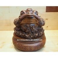 ราคา กบคาบเหรียญ (กิมเซียมซู) หรือกบสามขา สุง 13 นิ้ว ยาว 12 นิ้ว ้ (16365063096)