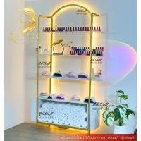 ราคา ชั้นวางของ ชั้นโชว์ สไตส์ Modern Luxury เหล็กสีทอง ลาย หินอ่อนขาว ชั้นโชว์ของ สไตส์ Modern Luxury (23646548735)
