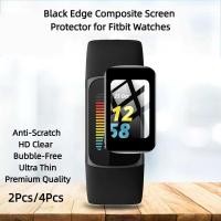 ราคา 2 ชิ้น/4 ชิ้นคลุมทั้งหมดสีดําขอบ Anti Shatter Screen Protector สําหรับ Fitbit Versa 4 Sense 2 ชาร์จ 5 ชาร์จ 6 Inspire 3 Luxe นาฬิกา (55314097613)