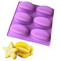 ราคา แม่พิมพ์ silicone รูปมะเฟือง 6 ช่อง star fruit shape ทำสบู่ หรือขนม (คละสี) (23754778182)