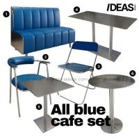 ราคา All blue cafe set เฟอร์นิเจอร์คาเฟ่ โต๊ะ เก้าอี้ โซฟา สำหรับร้านอาหาร คาเฟ่ (26856025987)