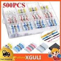 ราคา Xguli Hyuduo เทอร์มินัลหดด้วยความร้อนอัตราส่วน 3:1 ตัวเชื่อมต่อโลหะผสมดีบุกพร้อมกาวร้อนละลายสำหรับลวดหุ้มฉนวนในกล่องเก็บของ (300 ชิ้นสีขาว 25 สีแดง 35 สีฟ้า 30 สีเหลือง 10 หลอด 200) (45014770616)