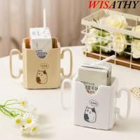 ราคา WISATHY วิธี ที่วางแก้วนมทนการรั่วไหลไม่บีบที่ใส่ถุงอาหารแบบพกพาปลอดภัยพร้อมที่จับถุงน้ําผลไม้พลาสติก (51212431026)