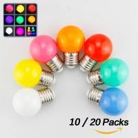 ราคา 10/20pcs สี 3W หลอดไฟ LED E27 220V G45 8 สี RGB LED โคมไฟ SMD3528 วันหยุดคริสต์มาส Lamparas หลอดไฟ LED Fashlight (50415048530)