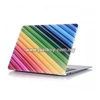 ราคา Macbook PRO Retina 13 นิ้ว A1502/A1425 Art Graphic Rubberized Hard Case - Rainbow Stripes (44560094932)