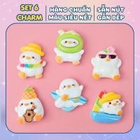 ราคา เซตเสน่ห์ 6 ตัวติดรองเท้าแตะเป็ดวันหยุด บน111 เสน่ห์รองเท้าแตะพลาสติกแข็ง เซ็ตตกแต่งเครื่องรางสลิปเปอร์ (50613630891)