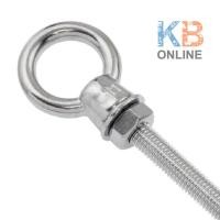 ราคา Eye Bolt สแตนเลส 316 สกรูห่วงขนาด 98253-M18 150 มิล Eye Bolt Stainless 316, 98253-M18 150mm (7303145633)