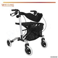 ราคา Rollator Wheelchair Rollator รถเข็นหัดเดิน พับเก็บได้ ล้อ 8 นิ้ว สีเงิน ช่วยพยุงเดิน ใช้เป็นวอคเกอร์ Walker (ประกัน 1ปี) (4864832852)