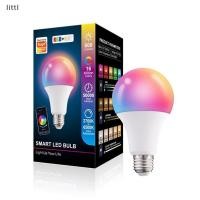 ราคา [littl] หลอดไฟอัจฉริยะควบคุมฟันสีฟ้า 15W, E27 RGB LED Lamp Dimmable Home Decor (46513595770)