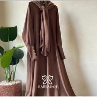 ราคา ชุด Abaya Khimar Naila เสื้อคลุมศึกษาอิสลาม | ชุดเดรส Crincle air flow (47814662069)