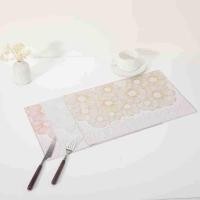 ราคา Sante Placemat pvc Gilding ด้านล่างทับทิมดอกไม้ทองเงินฉนวนกันความร้อนตารางหรูหราพรีเมี่ยม Western อาหารขายส่ง (56563956564)