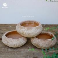 ราคา กระถางดินเผาโบราณพร้อมชามหินหยาบ [ด่วน] (45666071817)