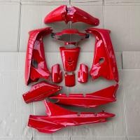 ราคา ชุดสีเวฟ100เก่า (ดิสก์) เฟรมรถ Wave 100 รุ่นแรก กาบรถ เวฟ100s แฟริ่ง wave110s สีแดง (ทั้งคัน 13ชิ้น) (22068689580)
