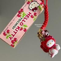 ราคา Hello Kitty Strawberry Phone Charm Strap Vintage Sanrio 2002, สายห้อยมือถือคิตตี้ พวงกุญแจคิตตี้ (22776174655)