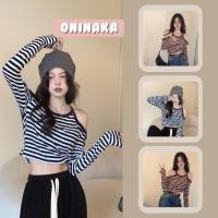 ราคา Oninaka เสื้อแขนยาวสุดเซกซี่ เก๋ๆ เสื้อแขนยาว y2k เสื้อแฟชั่นผญ (20254026715)
