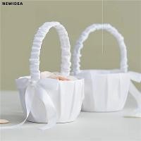 ราคา นิวไอเดีย ตะกร้าแต่งงาน,เด็กมือถือ20เซนติเมตรดอกไม้สีขาวสาวตะกร้า,งานแต่งงานผ้าไหมมุกโบว์พรรคตกแต่งสําหรับดอกไม้เจ้าสาวสา (54666859298)