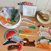 ราคา BLACKFUNNY สร้างสรรค์การ์ตูนสัตว์ Anti Static Acetate หวีผมนวดฟันกว้าง Hairbrush Hairdressing อุปกรณ์เสริมผม E4H6 (56266241243)