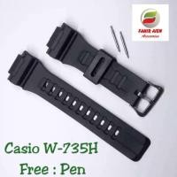 ราคา CASIO W735H/CASIO W-735H WATCH STRAP BONUS PEN PAIR (52064928172)