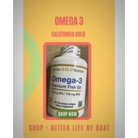 ราคา Omega-3 Premium Fish Oil,100 Fish Gelatin Softgels, California Gold Nutrition (25520508465)