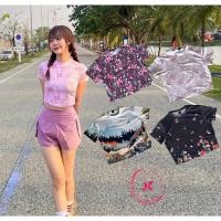 ราคา เสื้อครอปแขนสั้นเสื้อวิ่งพิมพ์ลาย#เสื้อวิ่ง#เสื้อครอปแฟชั่น (25870670390)