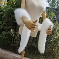 ราคา Whol ผู้หญิงยาว Faux Fur ผ้าคลุมไหล่เจ้าสาว Stole ฝาครอบฤดูหนาว Soft Bolero ผ้าพันคอ 70 x 6 3 นิ้วสําหรับคริสต์มาสแสดงงานแต่งงาน D (28369632153)