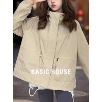 ราคา Basic House/Basic House Apricot Hooded Jacket เสื้อกีฬาหลวมผู้หญิง 2026 ฤดูใบไม้ร่วง (50952096549)