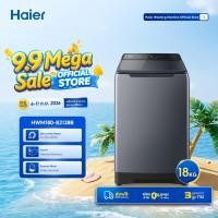 ราคา [NEW 2026] Haier เครื่องซักผ้าฝาบน ความจุ 18 kg รุ่น HWM180-B2138B (47563613016)