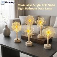 ราคา TIMEKEY อะคริลิค LED Night Light แบตเตอรี่ Minimalist โคมไฟตกแต่ง 3D ภาพลวงตาของขวัญ Nightlight สําหรับห้องนอนตกแต่งบ้าน P8S2 (53915850005)