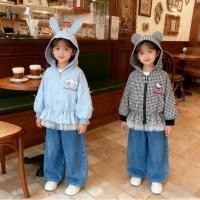ราคา 【ks1205.th】 秋冬女童连帽上衣服甜美系可爱格子女宝宝 卡通萌趣外套Autumn and winter girls hooded clothes swee 【0905esL8OpJJY】 (57817376569)