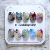 ราคา เล็บปลอมพร้อมติดลายหินอ่อนเลือกโทนสีได้เลย (49307923628)