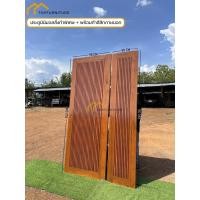 ราคา จัดส่งฟรี❗️ประตูเซาะร่องมีขอบประตู 70X200,80X200,90X200,100X200 ไม้สักแท้จากโรงงาน (56356079332)