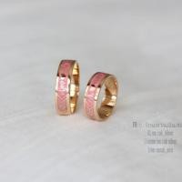 ราคา แหวนนามสกุลเงินแท้ เคลือบพิงค์โกลลงยาสีต่างๆ (828275047)