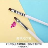 ราคา พู่กันหัวแบนสีขาว สำหรับใช้ทาสีเจล ทาท๊อปเจล ขนนุ่ม(สินค้าแตก-หักทางร้านไม่รับเปลี่ยน-คืน) (17665522891)