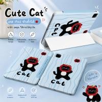 ราคา เคส ไอแพดกันกระแทก ลายแมวดำการ์ตูน For Gen11 A16 Air8 Air7 Air11 Air6 Gen7/8/9/10 Air4/5 Pro11 case ipad mini 6/7/8 (48915938065)