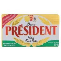 ราคา [สินค้าส่งด่วน] เพรสซิเด้นท์ เนยสด ชนิดเค็ม 200 กรัม PRESEDENT FRESH BUTTER SALTED 200 G (45162082795)
