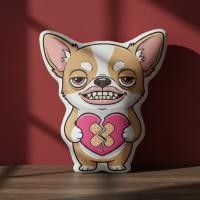 ราคา หมอนไดคัท พิมพ์2ด้าน หมอนสกรีนรูป ตุ๊กตาหมาน่าเกียด ของขวัญแปลก Ugly Dog Pillow Doll Chihuahua ชิวาวา (28843947643)