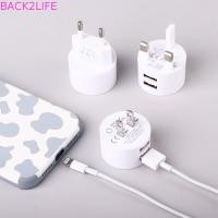 ราคา BACK2LIFE เครื่องชาร์จโทรศัพท์มือถือ 5V 2.1A US Dual USB Quick Charge Mini Adapter Travel Charger Charger Adapter Wall Charger (47815744859)