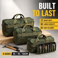 ราคา กระเป๋าเครื่องมือผ้าใบ Heavy Duty Tool Organizer กระเป๋าเก็บกระเป๋าทนทานแบบพกพาพกพา Handle (46614987956)