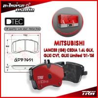 ราคา TRW ผ้าเบรคหน้า MITSUBISHI LANCER (G8) CEDIA 1.6L GLX, GLXi CVT, GLXi Limited '01-'05 (GDB7651) (20140534095)