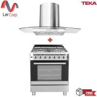 ราคา (Teka)เตาแก๊ส และเตาอบแก๊ส แบบตั้งพื้น 60 ซม FS 66F + เครื่องดูดควัน 90 ซม. กระโจม รุ่น LDD 90.2 (25870790852)