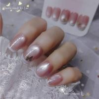 ราคา เล็บเจล เล็บปลอม ทำมือ 100% พร้อมส่ง+อุปกรณ์ติดครบชุด (49216736876)