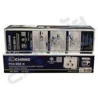 ราคา ** 1 ชิ้น ** เต้ารับเดี่ยวเสียบขากลมแบน มีกราวด์ มีม่านนิรภัย สีขาว ตราช้าง CHANG PCH-903 N (55462523402)