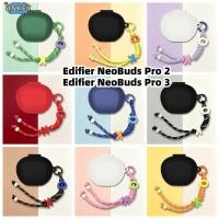 ราคา Compatible with Edifier NeoBuds Pro3 Wireless Bluetooth Earphones Silicone Protective Case for Edifier NeoBuds Pro 2 with Cute Colorful Nylon Lanyard Shockproof Protective Case (57316440659)