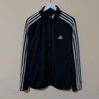 ราคา Adidas Track Jacket เสื้อวอร์มสามแถบสีดำ มือสอง อก 44 (54412042317)