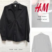 ราคา H&M เสื้อเชิ้ต แขนยาว สีดำ มือสอง (9858841137)