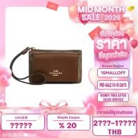 ราคา Coach CP433 Wristlet Card Case In Signature Canvas (IME74) กระเป๋าใส่บัตรผู้หญิง สี Im/Khaki Saddle 2 (57516049120)