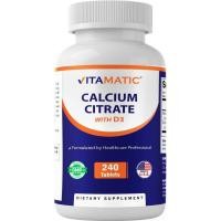 ราคา Vitamatic Calcium Citrate with Vitamin D3 – 240 Tablets – High Absorption Calcium Citrate with D3 – Non-GMO, Gluten-Free (57412531427)