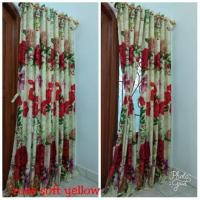 ราคา ผ้าม่านห่อศพสีเหลืองนุ่มกุหลาบ (57850915790)