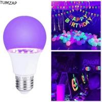ราคา TUMZAP หลอดไฟ UV, E27 Blacklight โคมไฟอัลตราไวโอเลต UV สีม่วงหลอดไฟ, Floodlight บรรยากาศ 360 เรืองแสง 10W สีม่วงหลอดไฟสีดํา Party Supplies (53565903323)